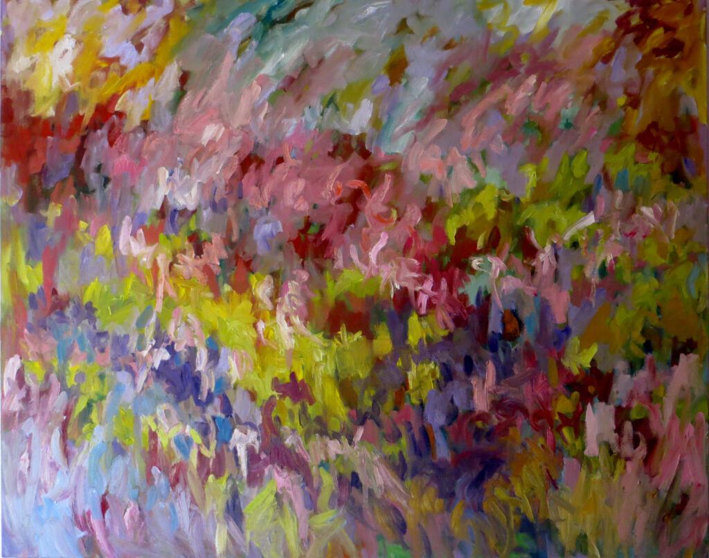 Abstract flower garden — oil painting by Marylou Chibirka