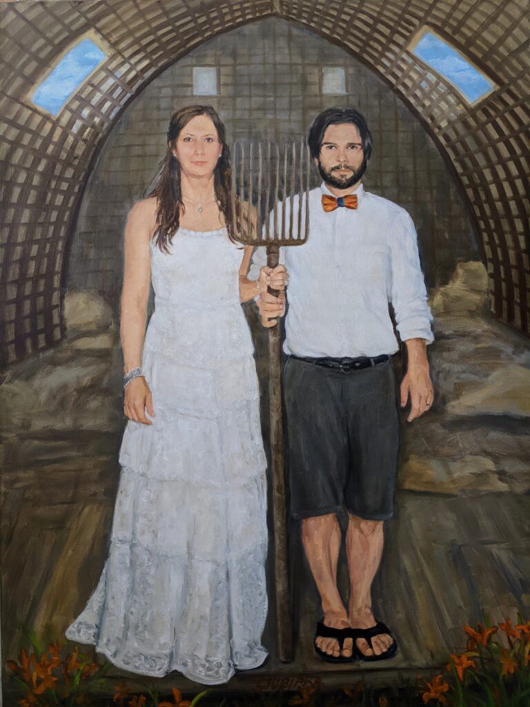 American Wedding — oil painting by Marylou Chibirka