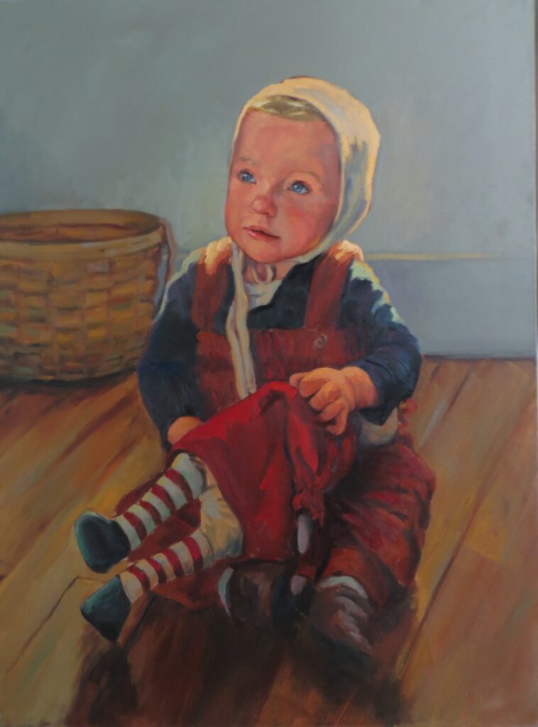 Baby Play — oil painting by Marylou Chibirka