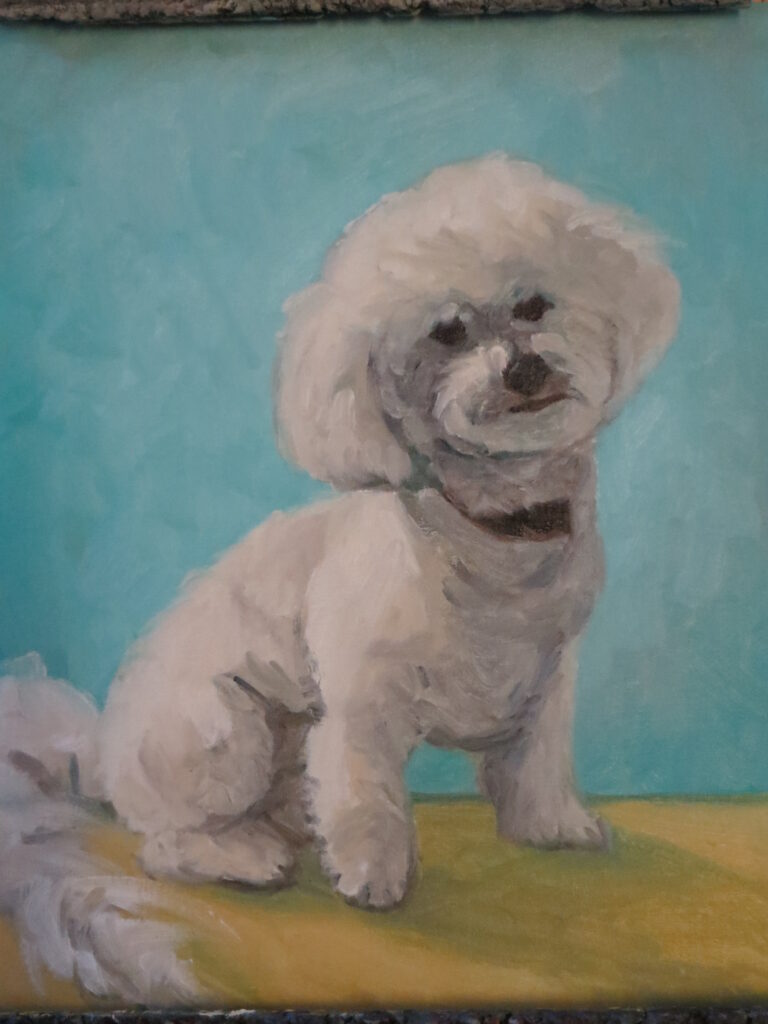 Dog portrait — oil painting by Marylou Chibirka