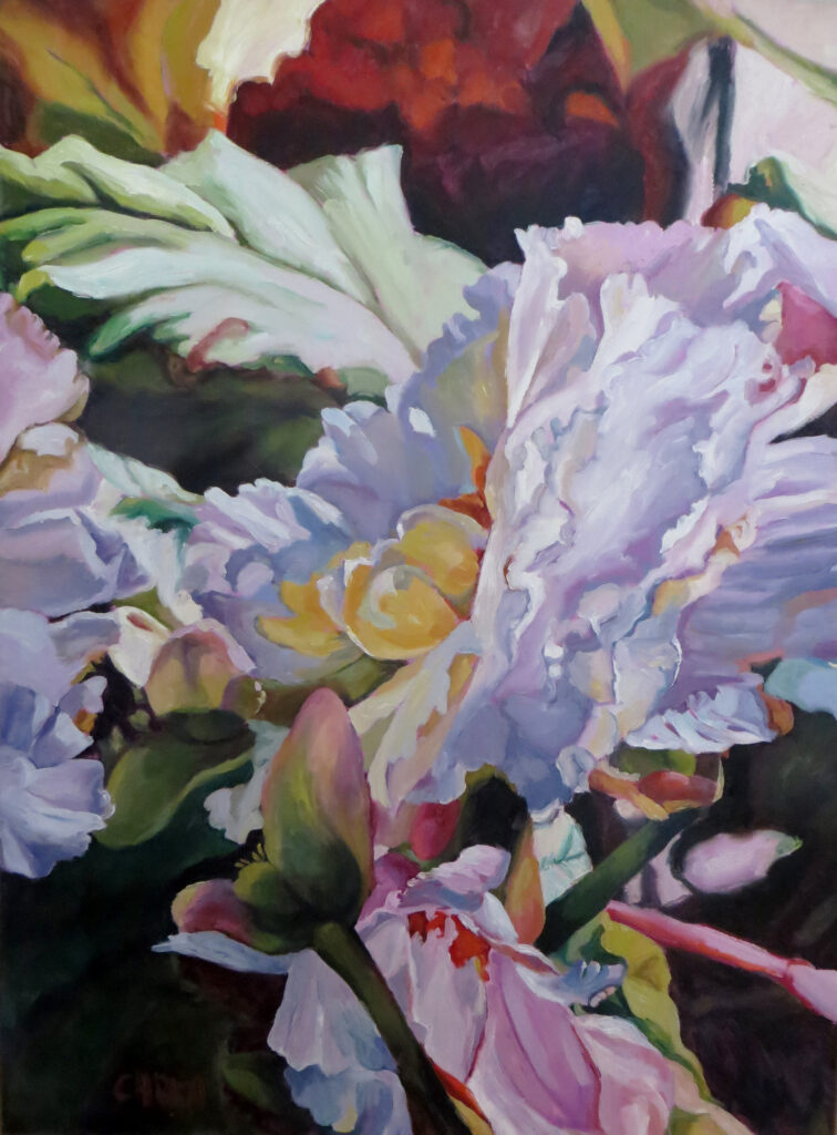 Dyptic Flowers — oil painting by Marylou Chibirka