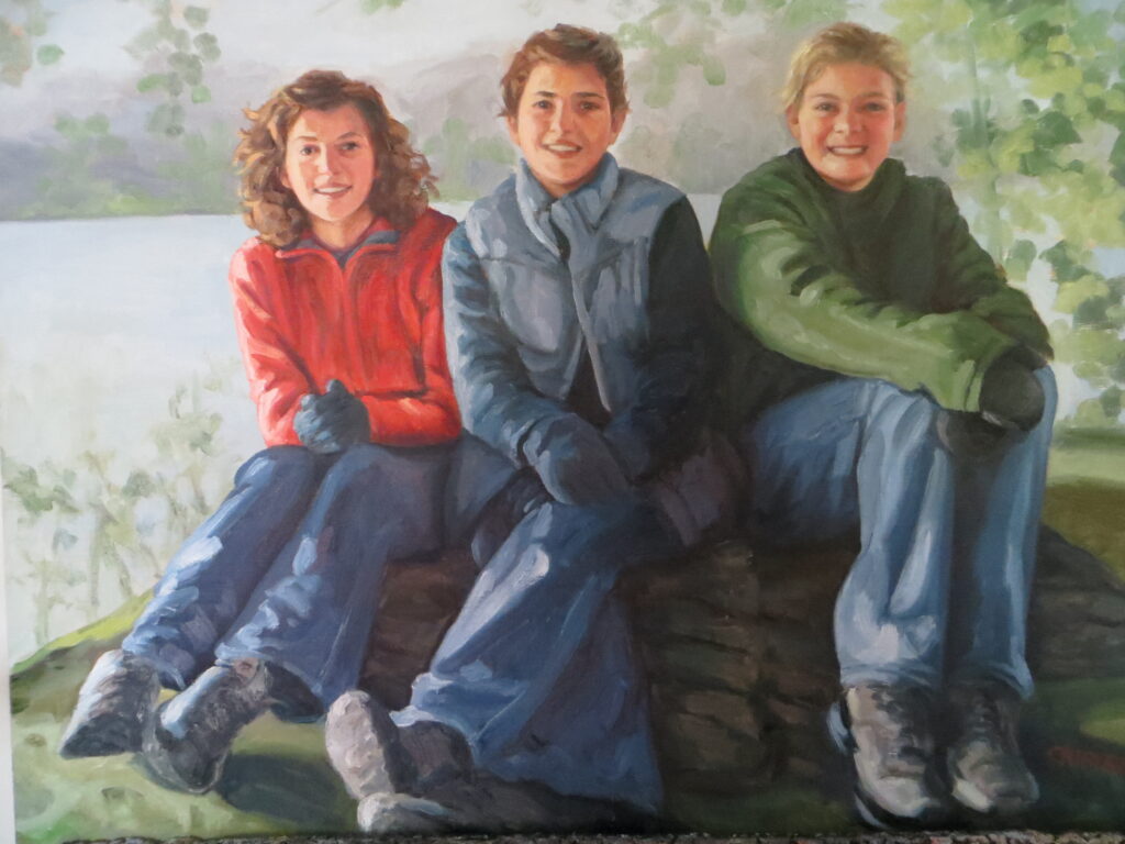 Flogley Sisters — oil painting by Marylou Chibirka