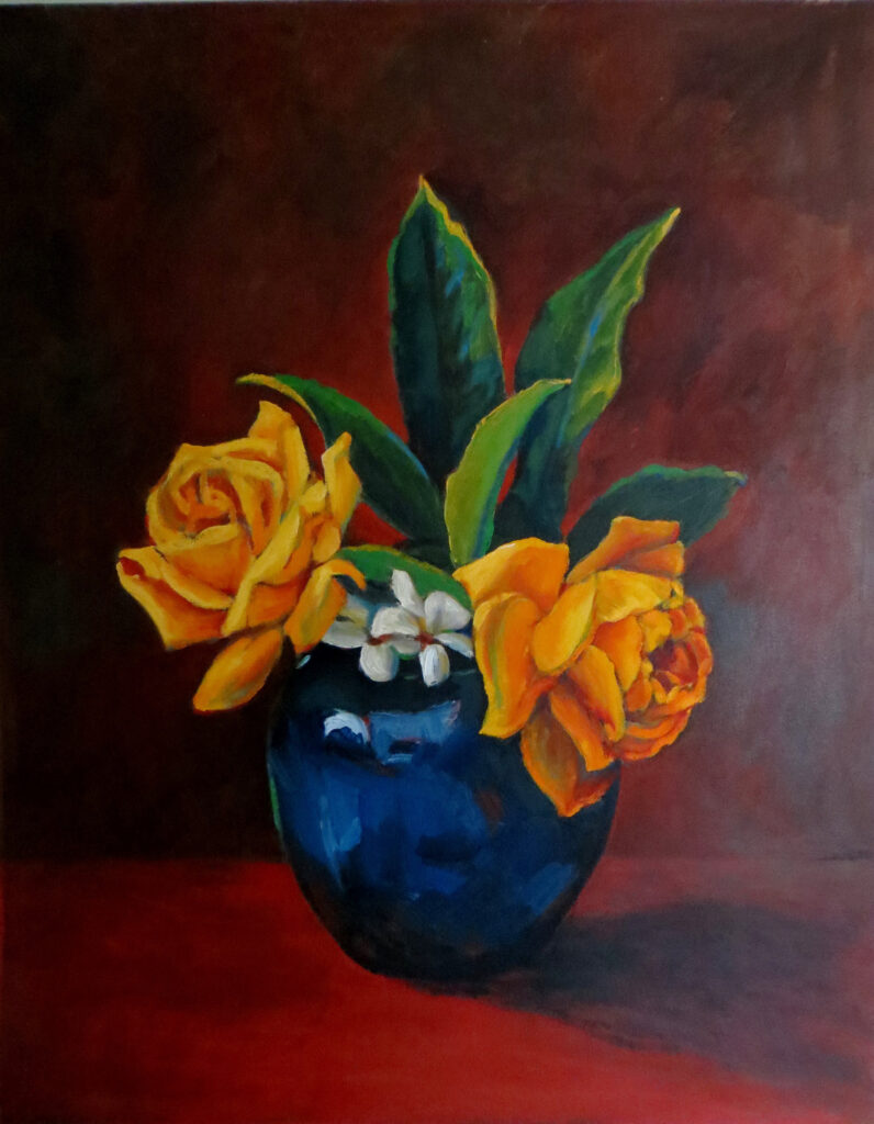 Flowers in Vase — oil painting by Marylou Chibirka