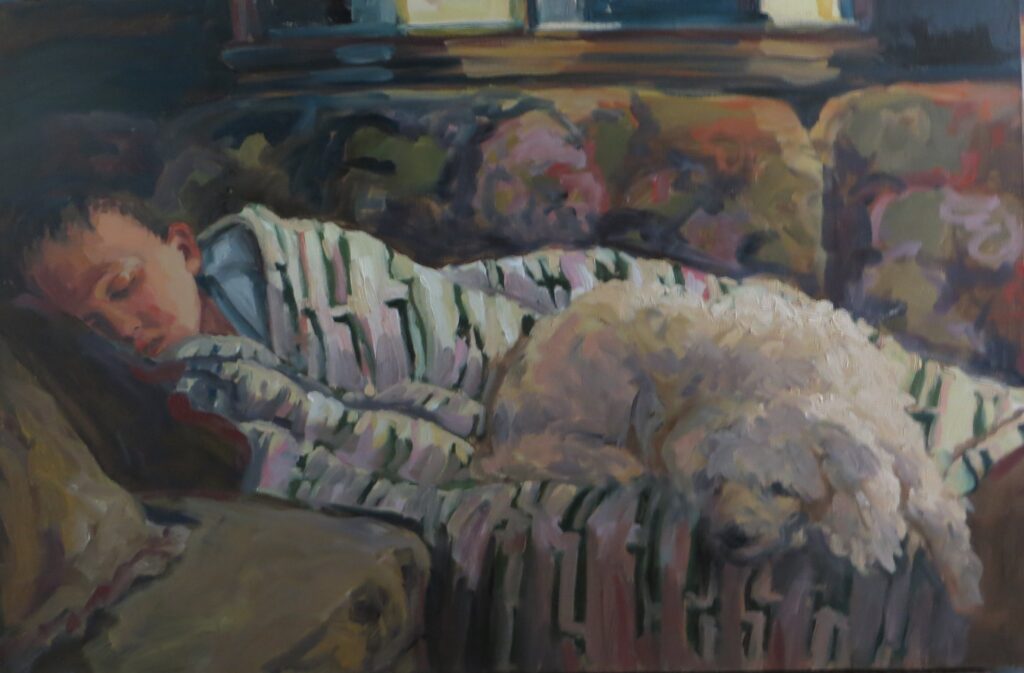 Jack and Ozzy — oil painting by Marylou Chibirka