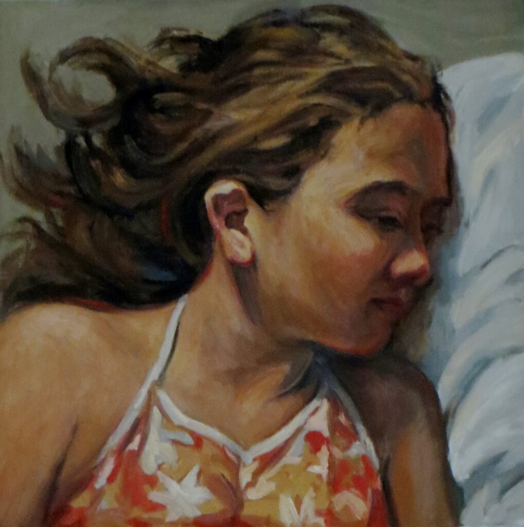 Laura after Freud — oil painting by Marylou Chibirka