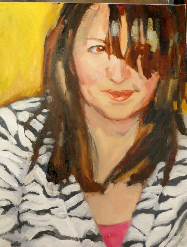 Laura Hidden Face — oil painting by Marylou Chibirka