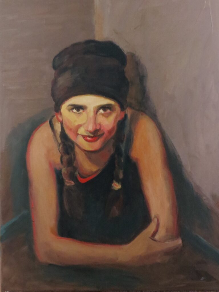 Laura Leaning — oil painting by Marylou Chibirka