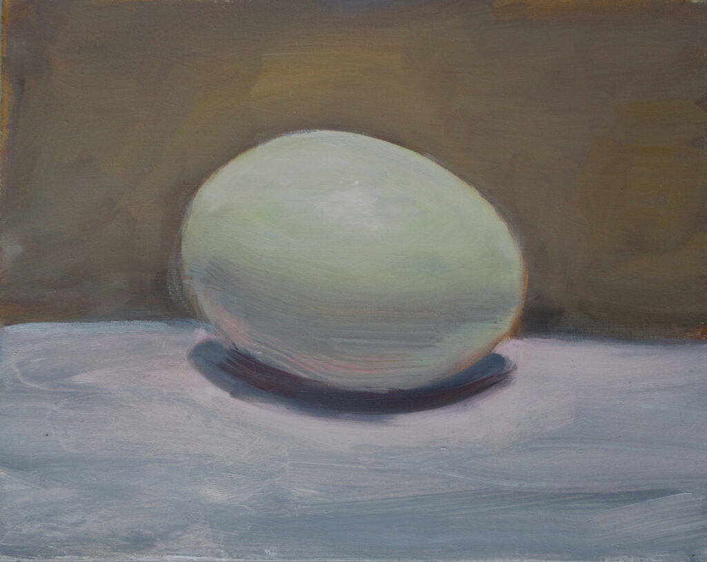 New Egg — oil painting by Marylou Chibirka
