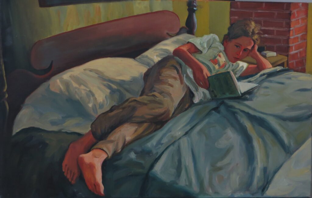 Reading — oil painting by Marylou Chibirka