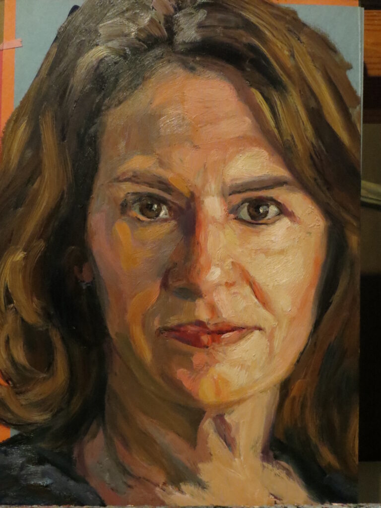 Self Portrait — oil painting by Marylou Chibirka