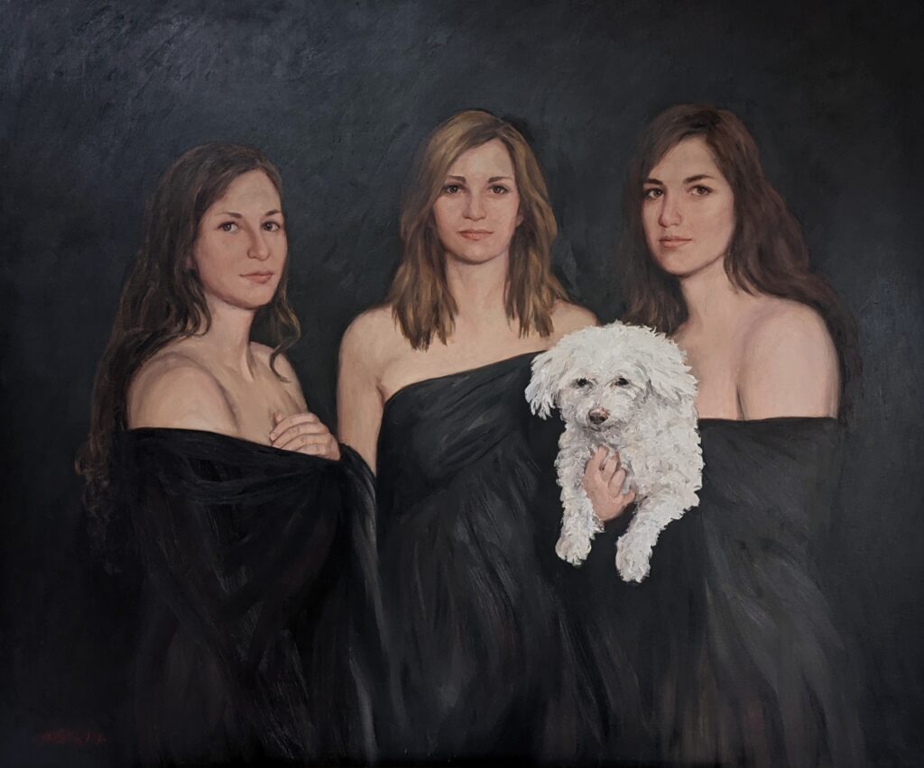 Three sisters — oil painting by Marylou Chibirka
