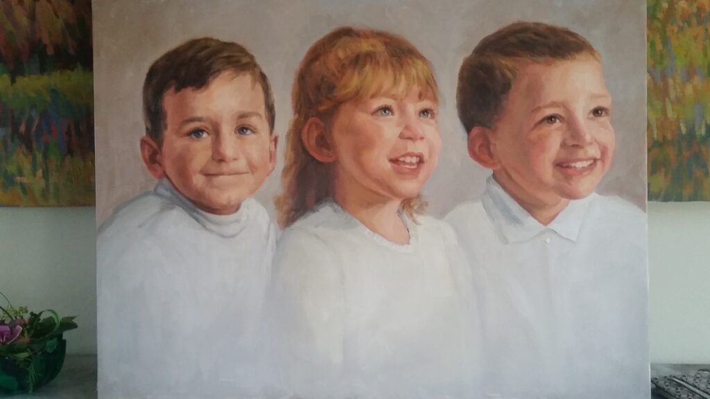 Tosi children — oil painting by Marylou Chibirka