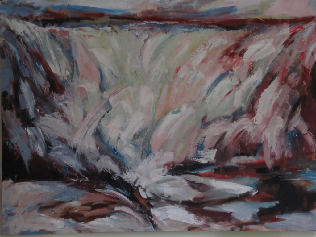 Water Fall — landscape painting in oil on linen